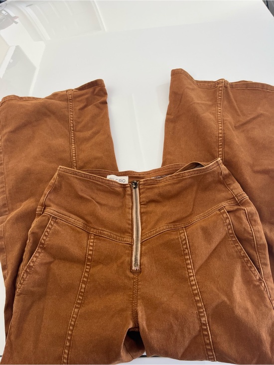 Pilcro Pants - Pilcro High-Rise Pants in Rust size 27 wide leg